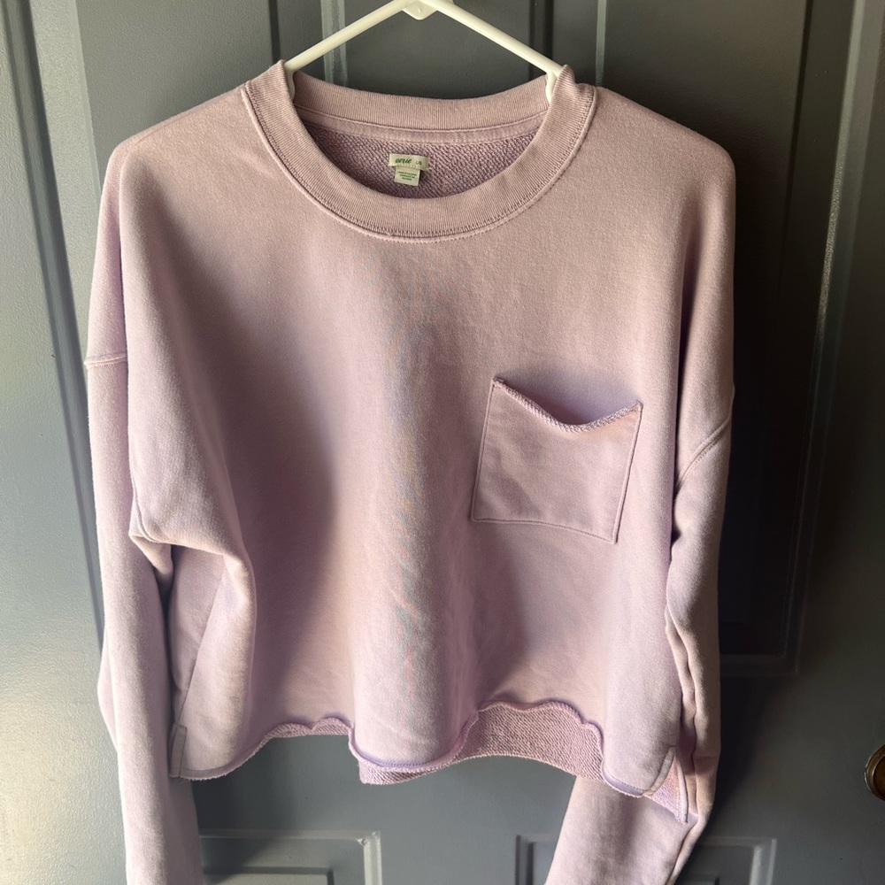 aerie Pastel Lilac Crewneck Sweatshirt